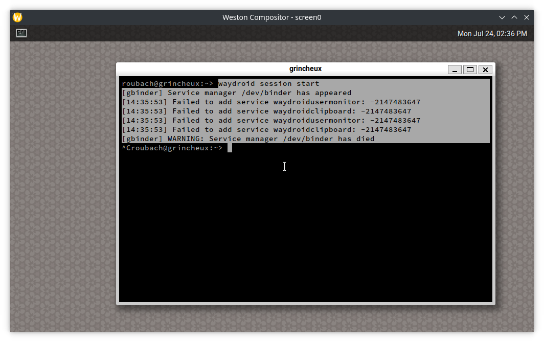 can't open /dev/anboxbinder permission denied · Issue 1013