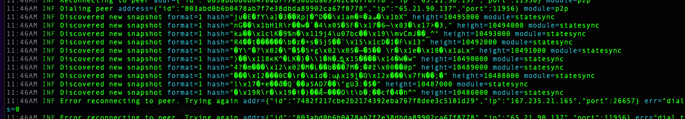bug(log): Discovered new snapshot logs show a not correctly decoded ...
