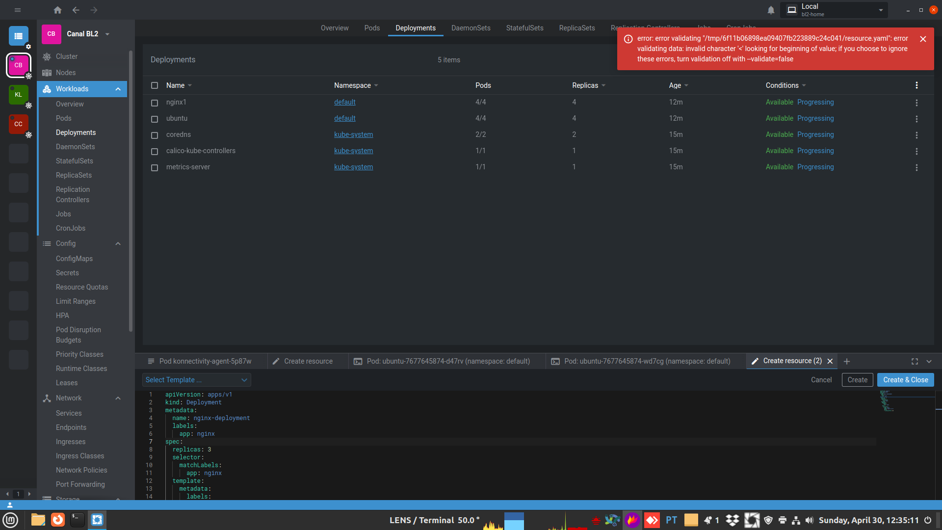 Cannot create deployments with Lens · Issue 7647 · lensapp/lens · GitHub