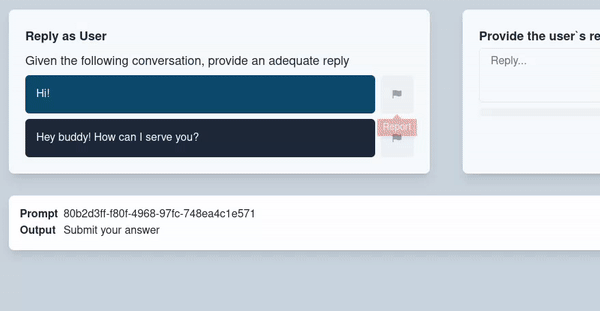 report message sliders