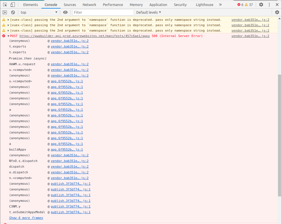 Generate AppX fails with 