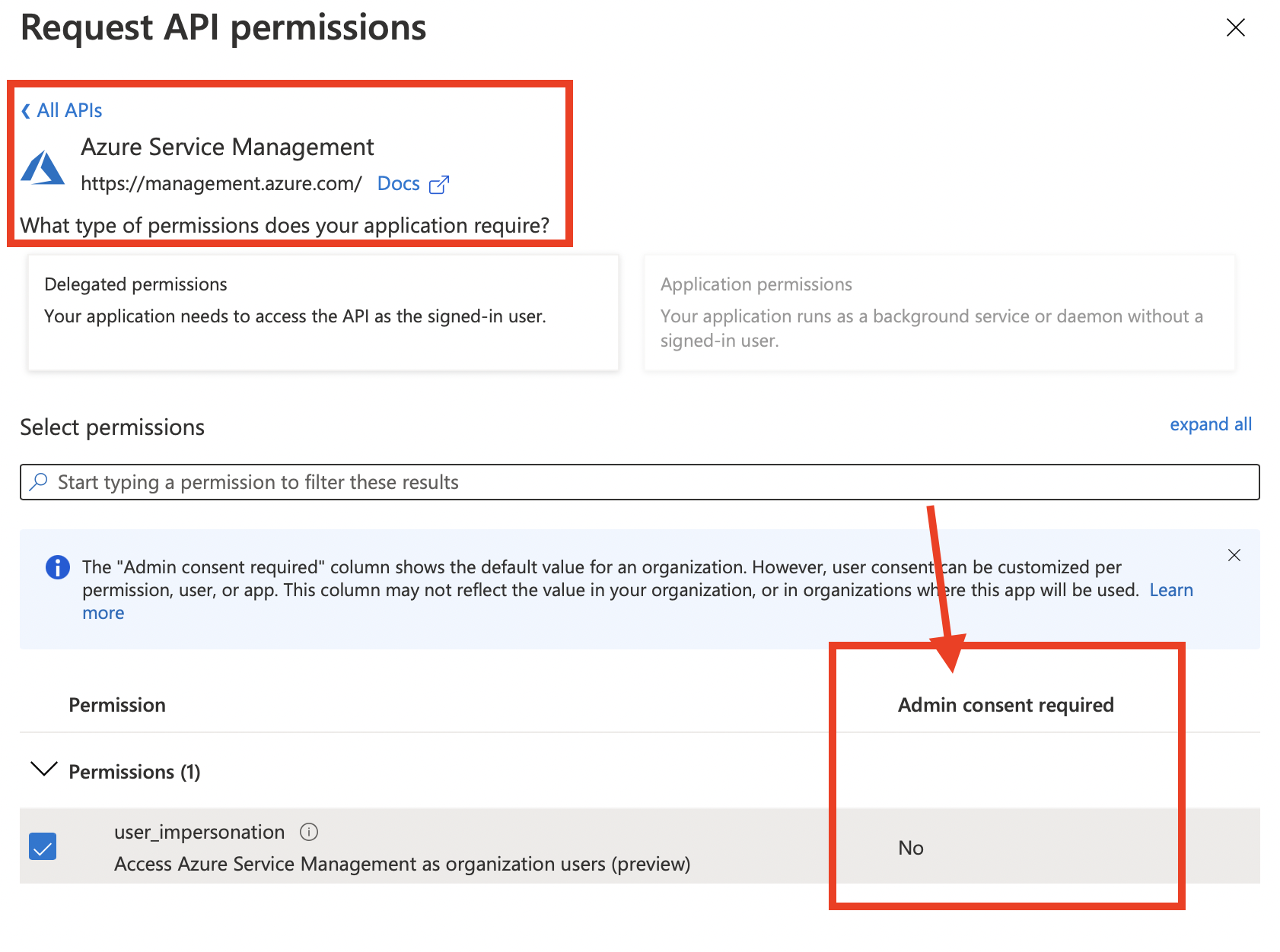  bug unable to call downstream api azure service management api