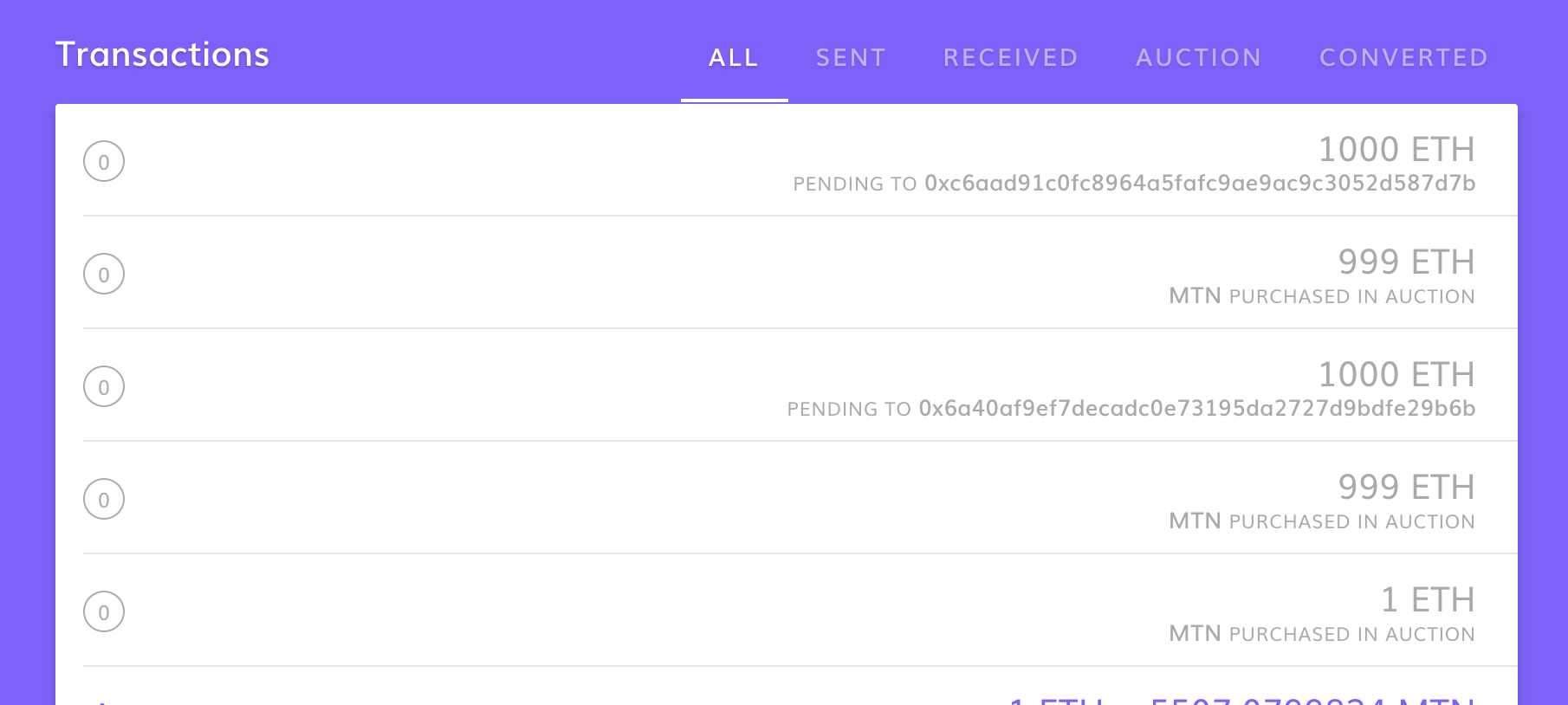 Receiving wallet not showing transactions · Issue 69