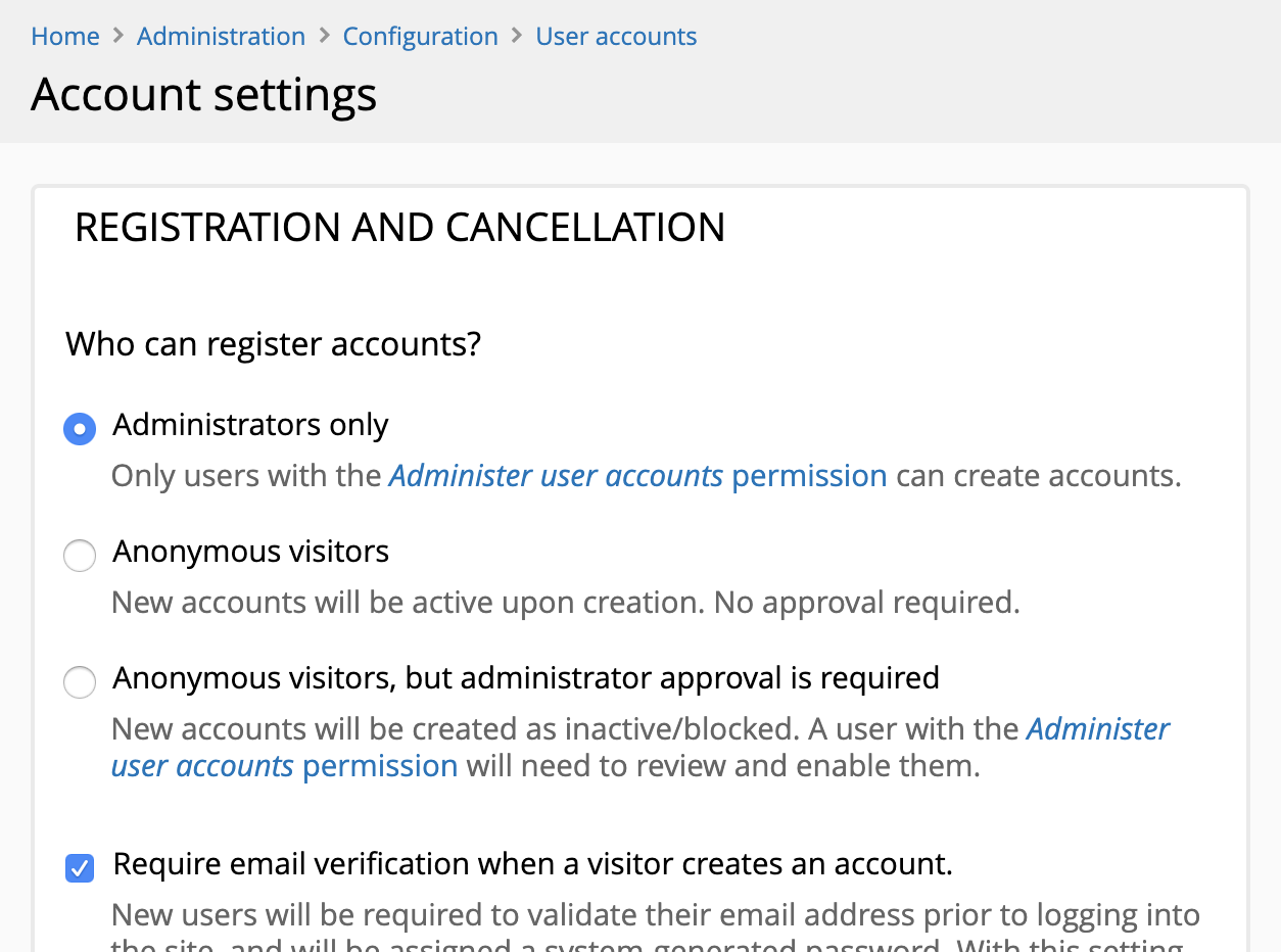 [UX] Account settings: Improve labels and add help text to the various ...