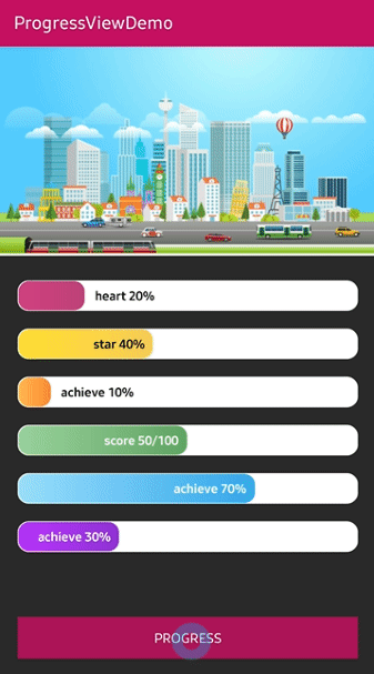 GitHub - skydoves/ProgressView: ? A polished and flexible ProgressView,  fully customizable with animations.