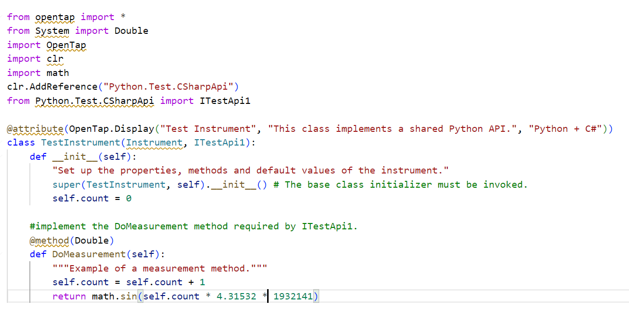 python code examples | opentap python integration... Document how to access a Python class from .NET · Issue #52 · opentap ...