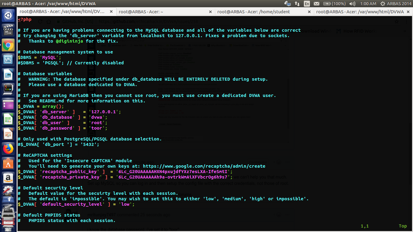 issue while setting up MySql database · Issue #258 · digininja/DVWA ...
