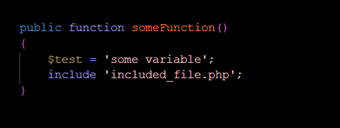 Symbol is declared but not used.intelephense(1003) - included file ...
