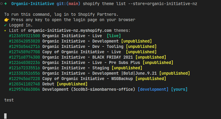 [Bug]: Theme List after Auth never completes · Issue #532 · Shopify/cli ...