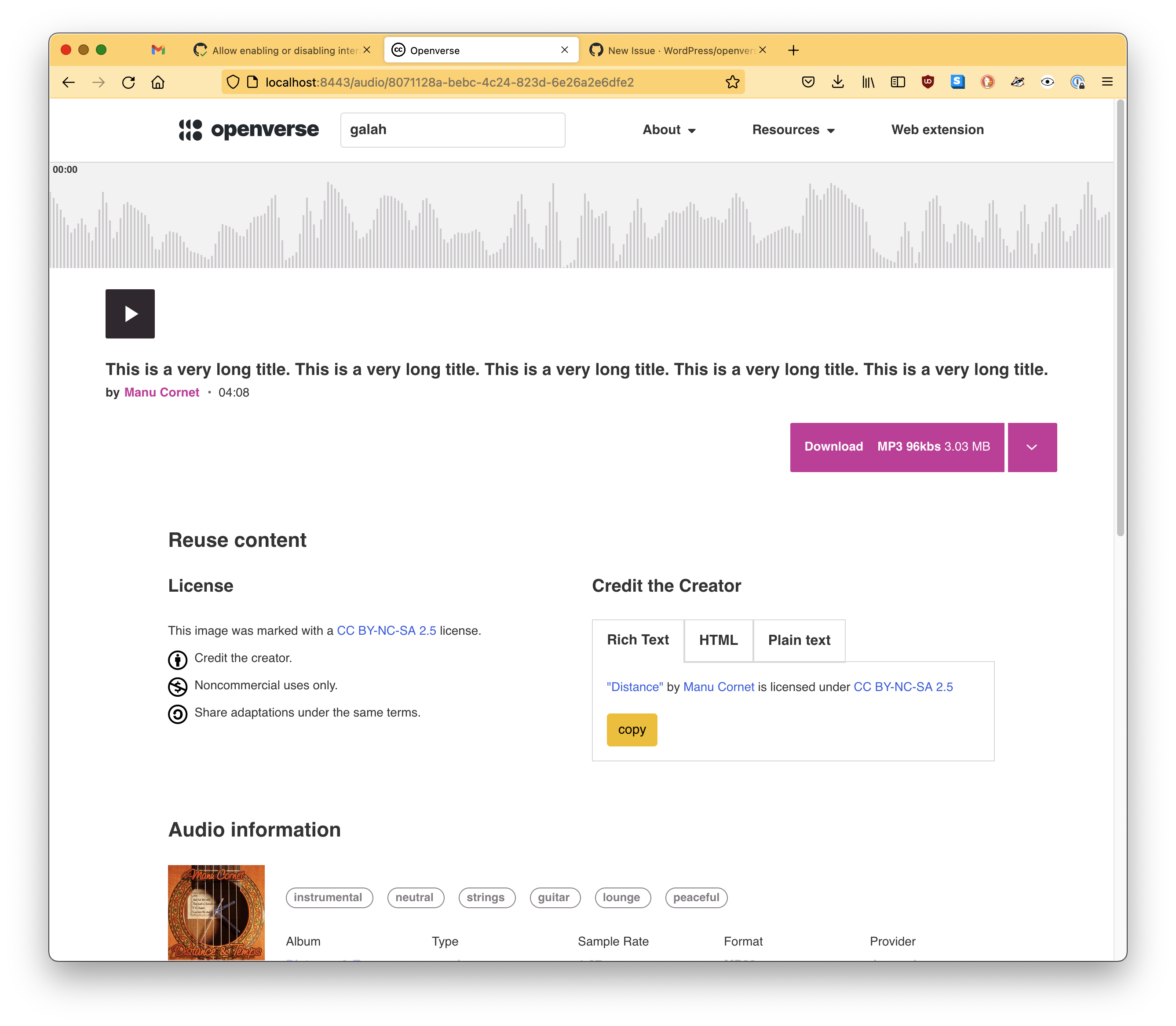 Audio result page responsiveness is messy · Issue #544 · WordPress ...