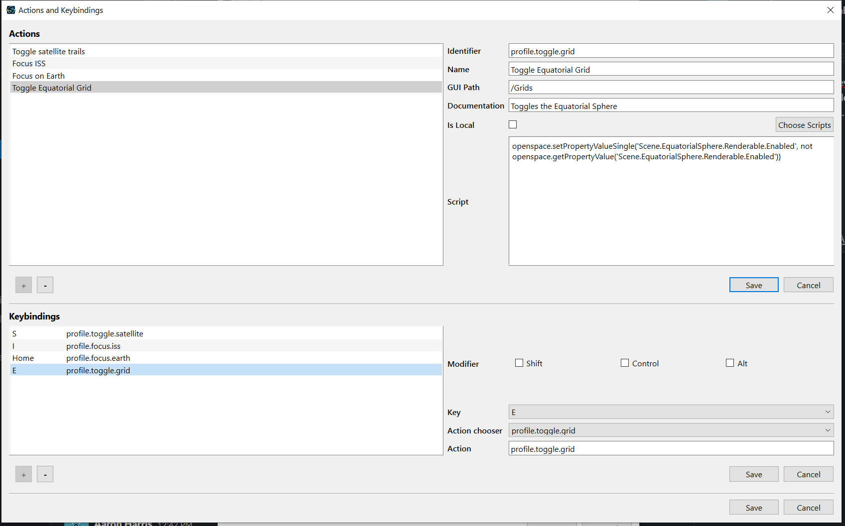 Runtime Exception thrown after adding a key binding in the profile ...