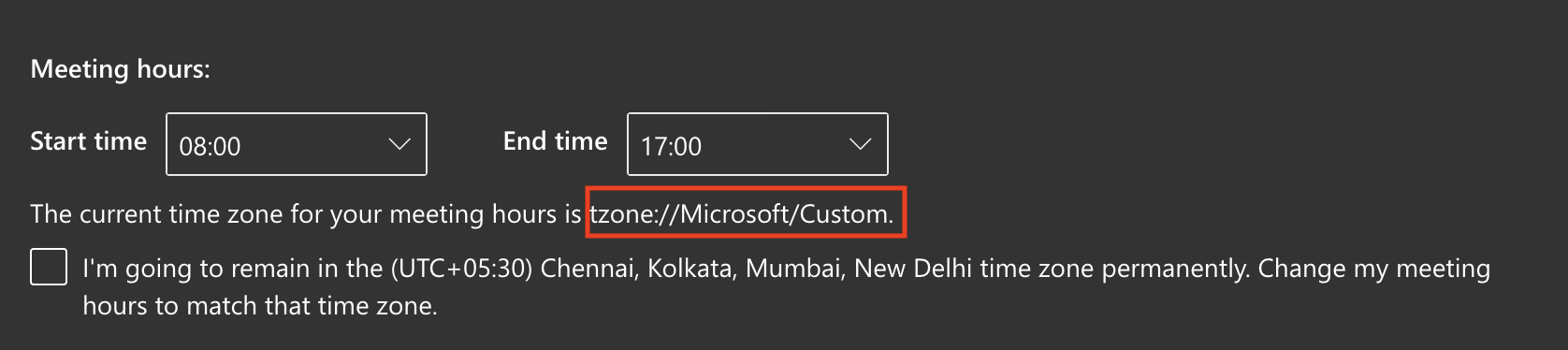 'Customized Time Zone is an illegal timezone' error in Calendar Skill ...