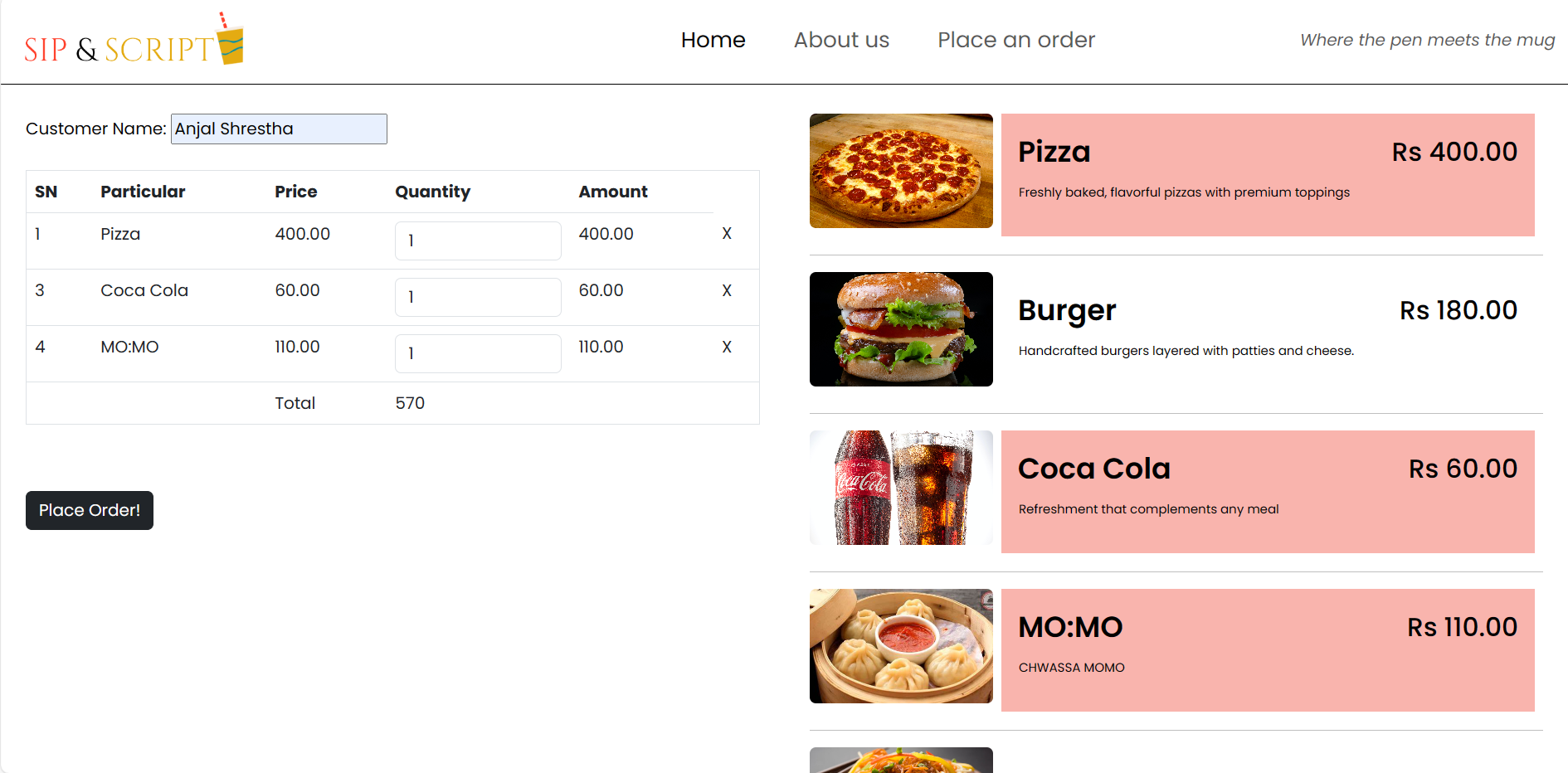 GitHub - Anjal-shrestha/Restaurant-Receipt-Project: Python Django ...