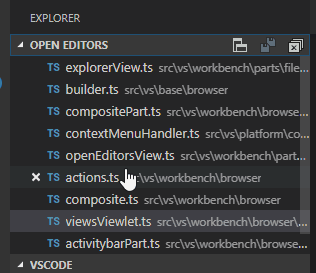 Project name and the four actions are not removed from explorer title ...