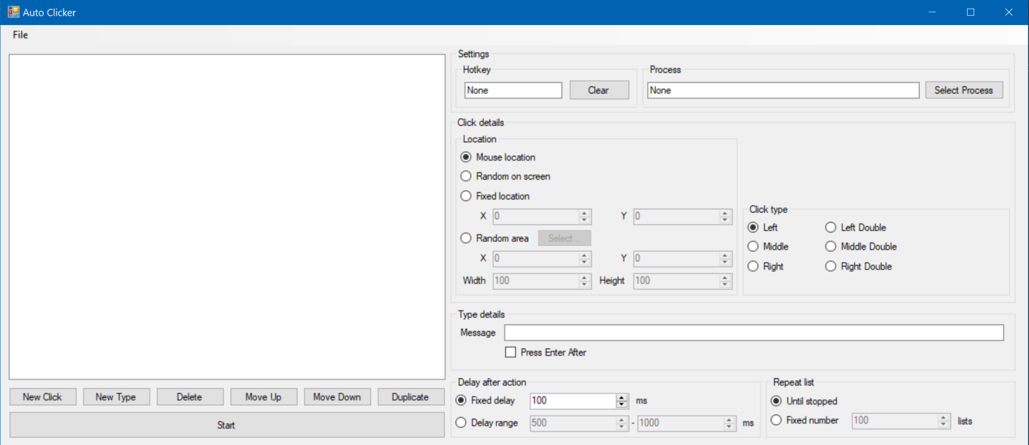 GitHub JoshDiDuca/AutoClicker Completely customizable auto clicker