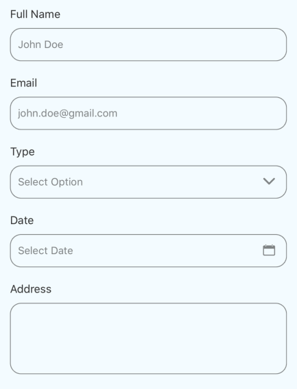 iOS Form