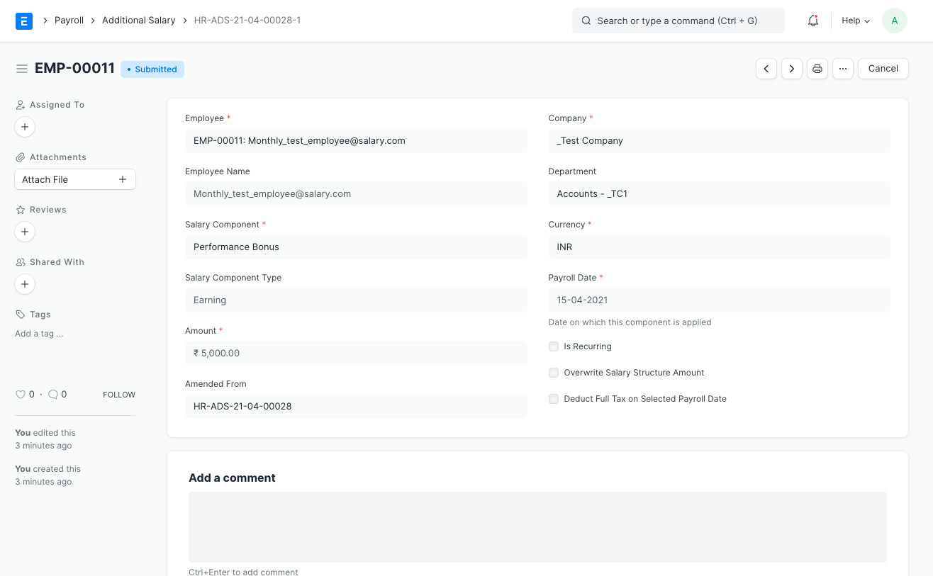 Fix Additional Salary Component Amount Not Getting Set By Ruchamahabal Pull Request 25355