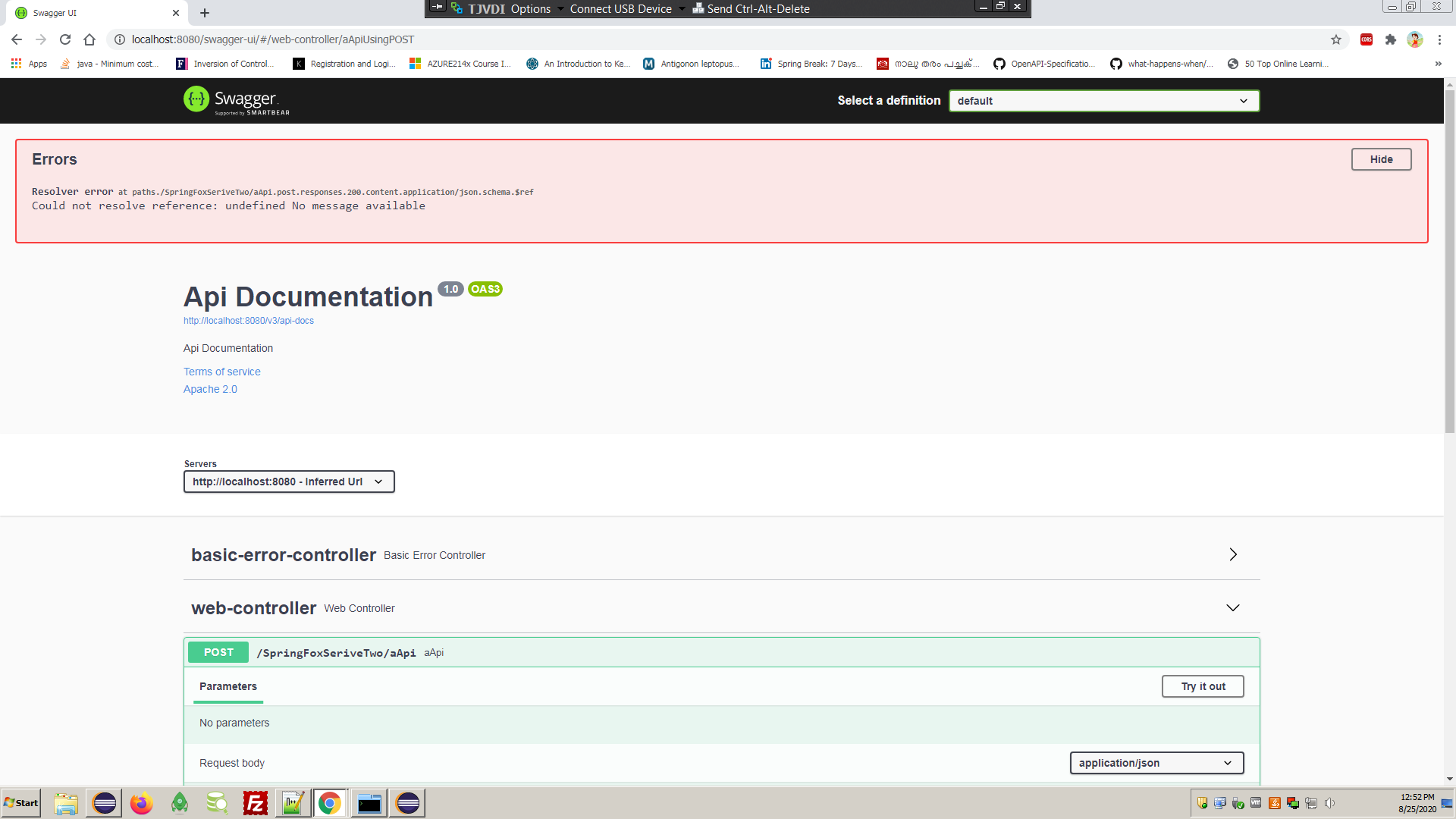 Response example model not shown in Swagger UI for Rest Api having ...
