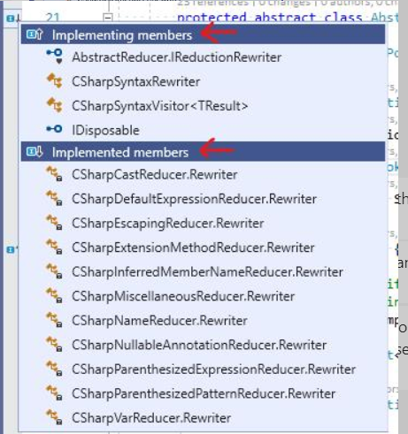Roslyn Inheritance Use proper title for inheritance margin · Issue #53489 · dotnet/roslyn ...