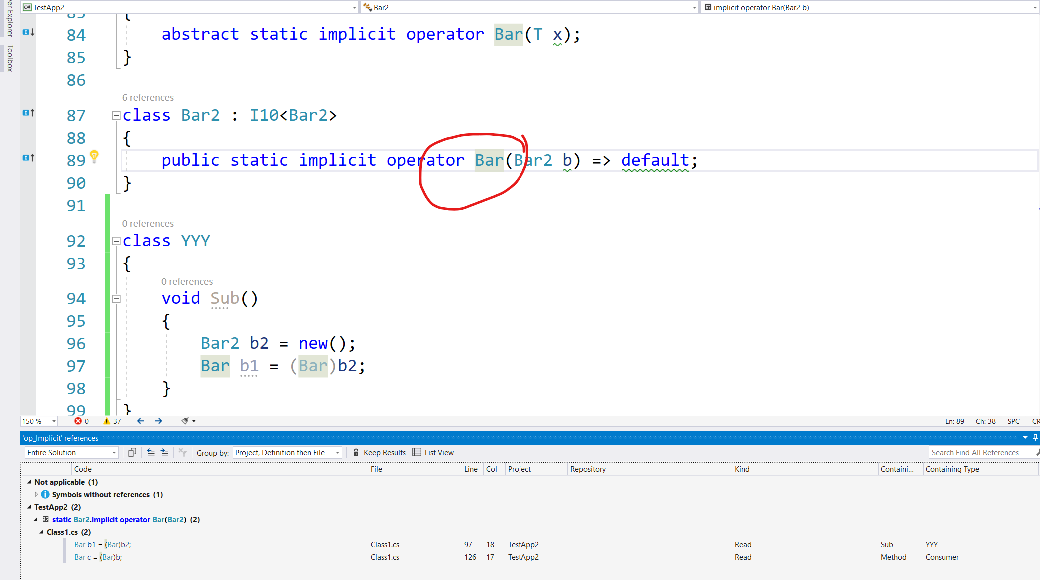 "Find All References" doesn't work on explicit implementation of ...