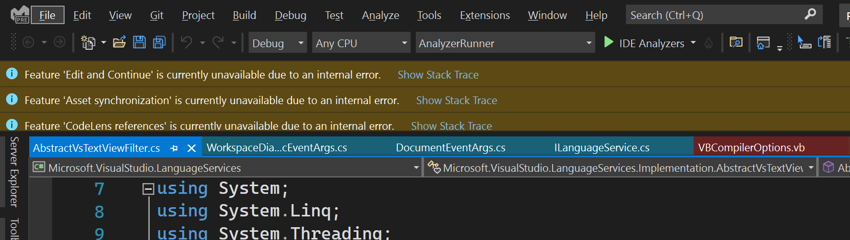 Solution checksum are busted when build Roslyn in debug mode · Issue ...