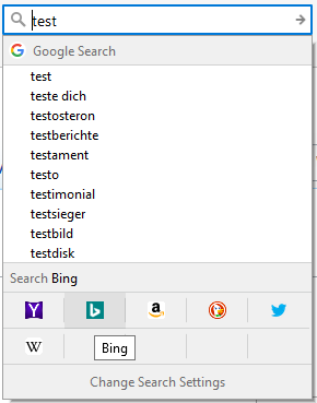 firefox search field