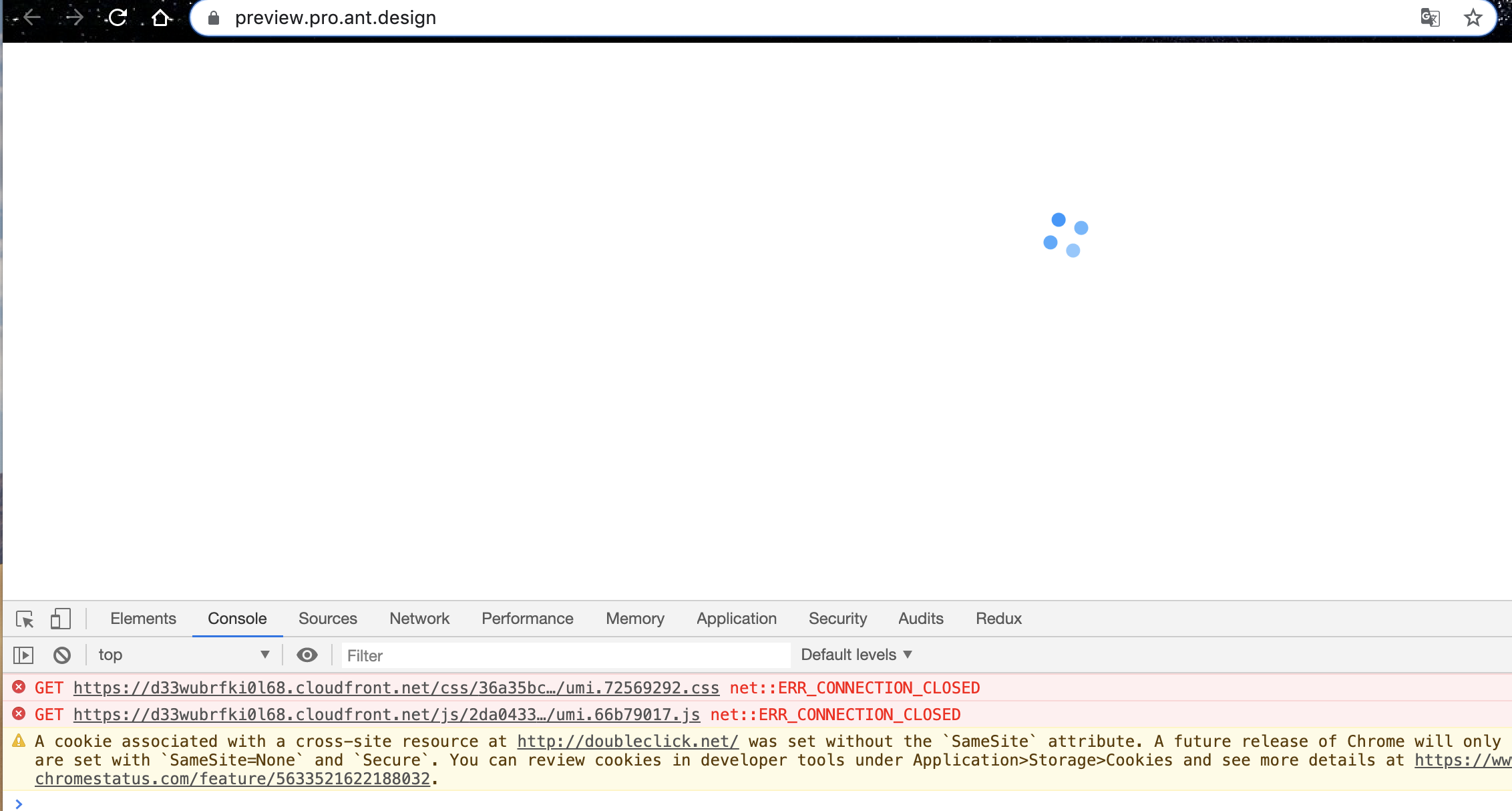 🐛[BUG] 官网预览打不开 · Issue #5668 · ant-design/ant-design-pro · GitHub