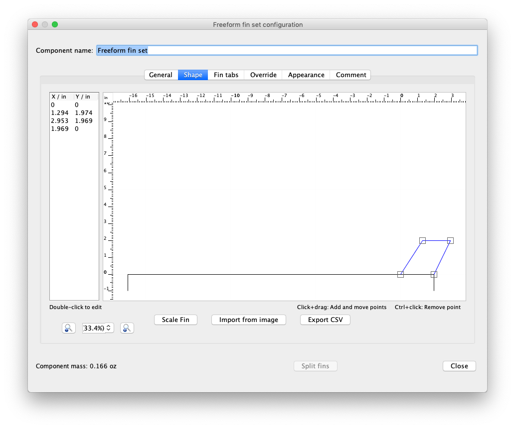 Zoom problems in fin set shape editor · Issue #472 · openrocket ...