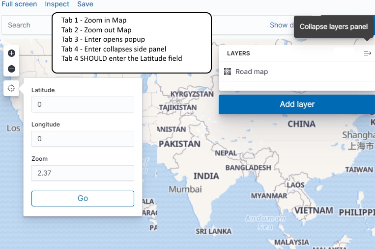 (Accessibility) [Maps] - Keyboard Navigation, multiple issues · Issue ...