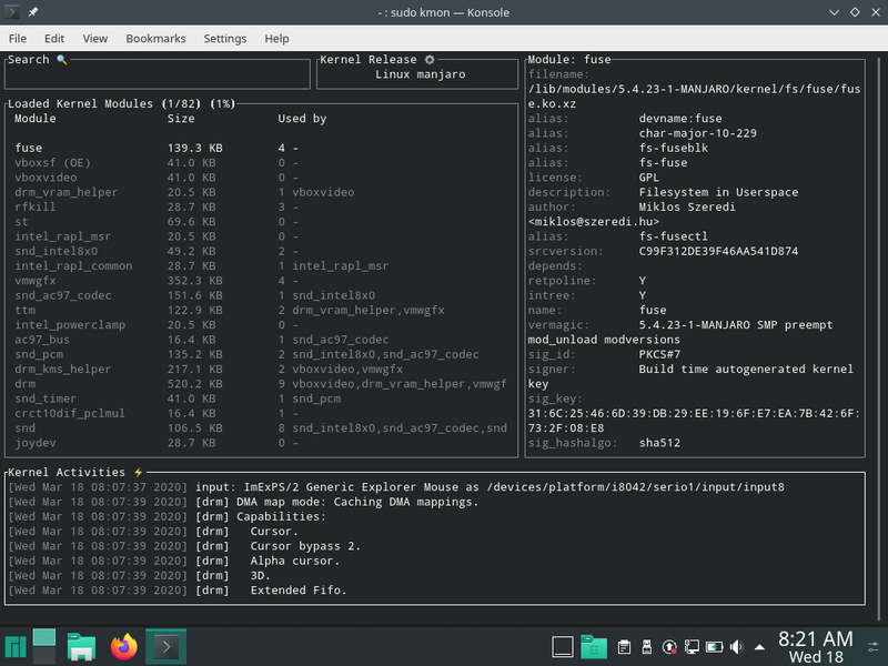 kmon on manjaro