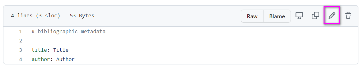 Edit File Button on GitHub