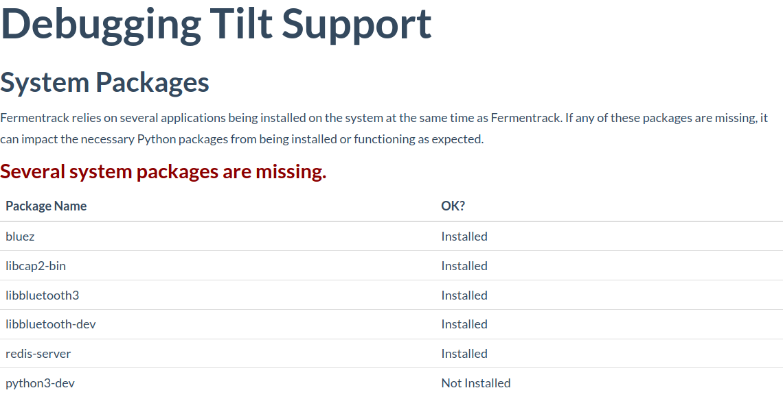Missing package · Issue #494 · thorrak/fermentrack · GitHub