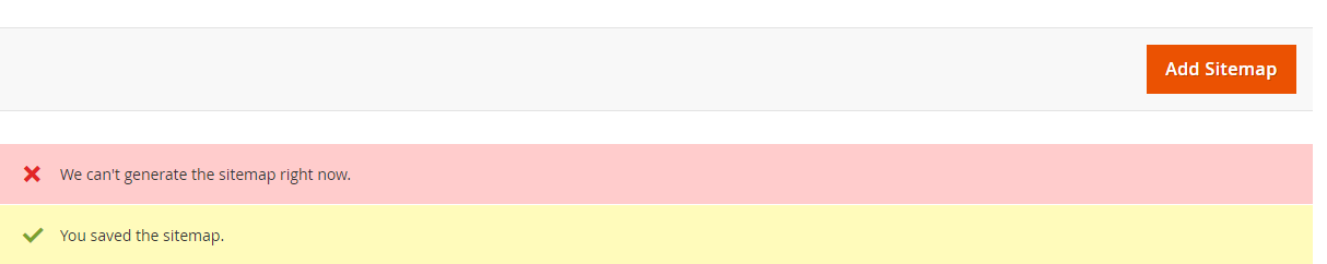 we can t generate the sitemap right now error in magento 2 1 8
