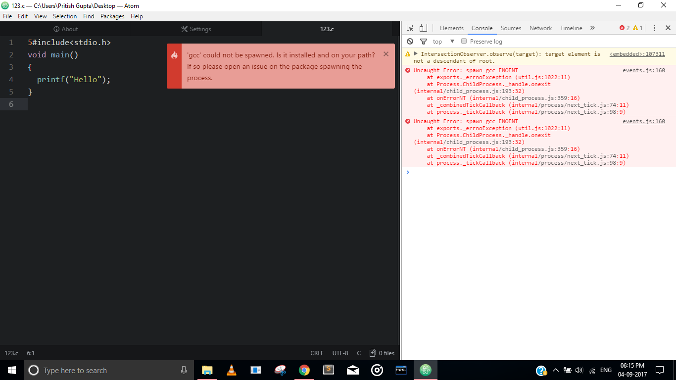gpp compiler could not be started · Issue #128 · kriscross07/atom-gpp ...
