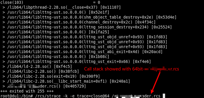 Strace 44 strace(64bit mode) can't support stack-traces when debug 32 bit tartget ...