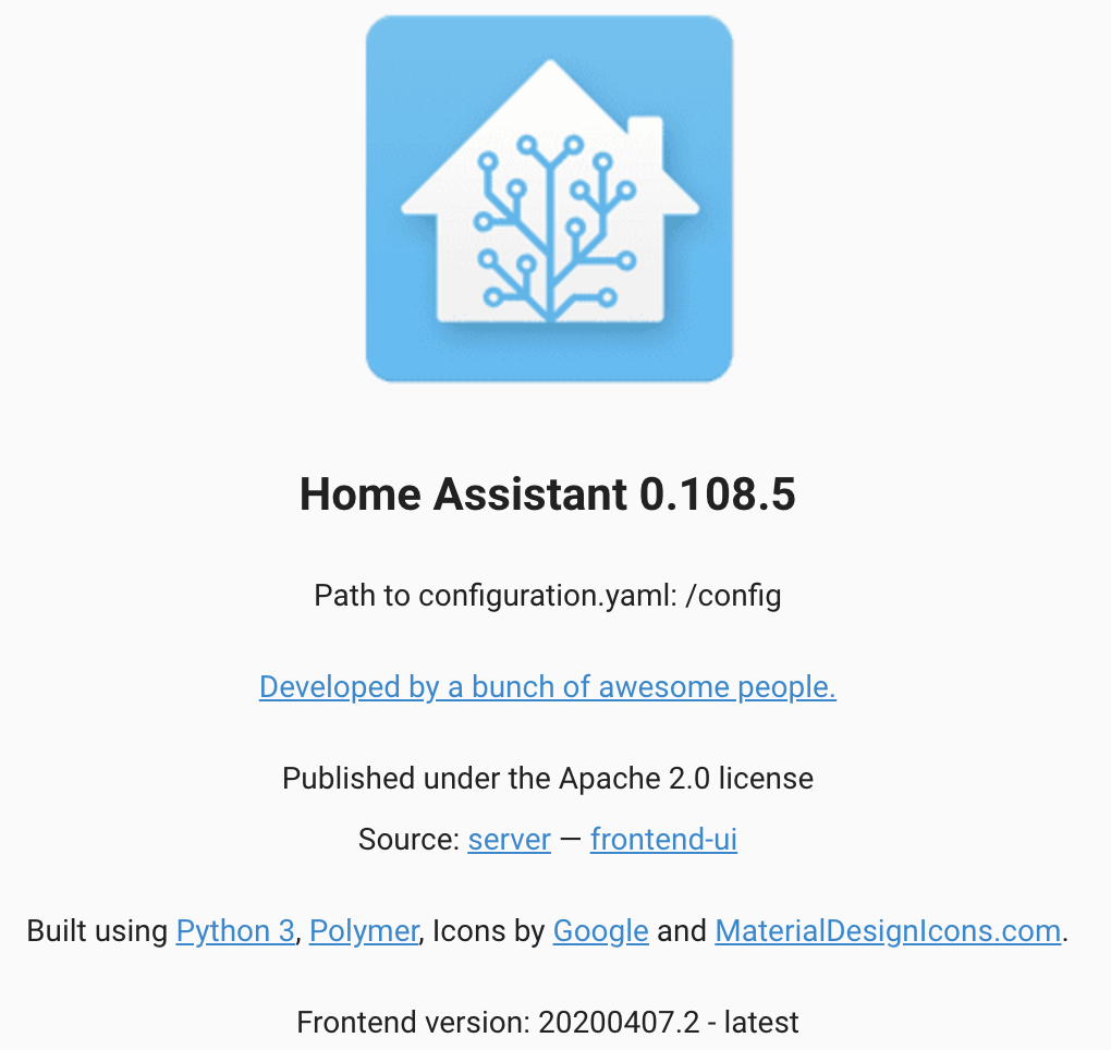 1 HomeAssistant version