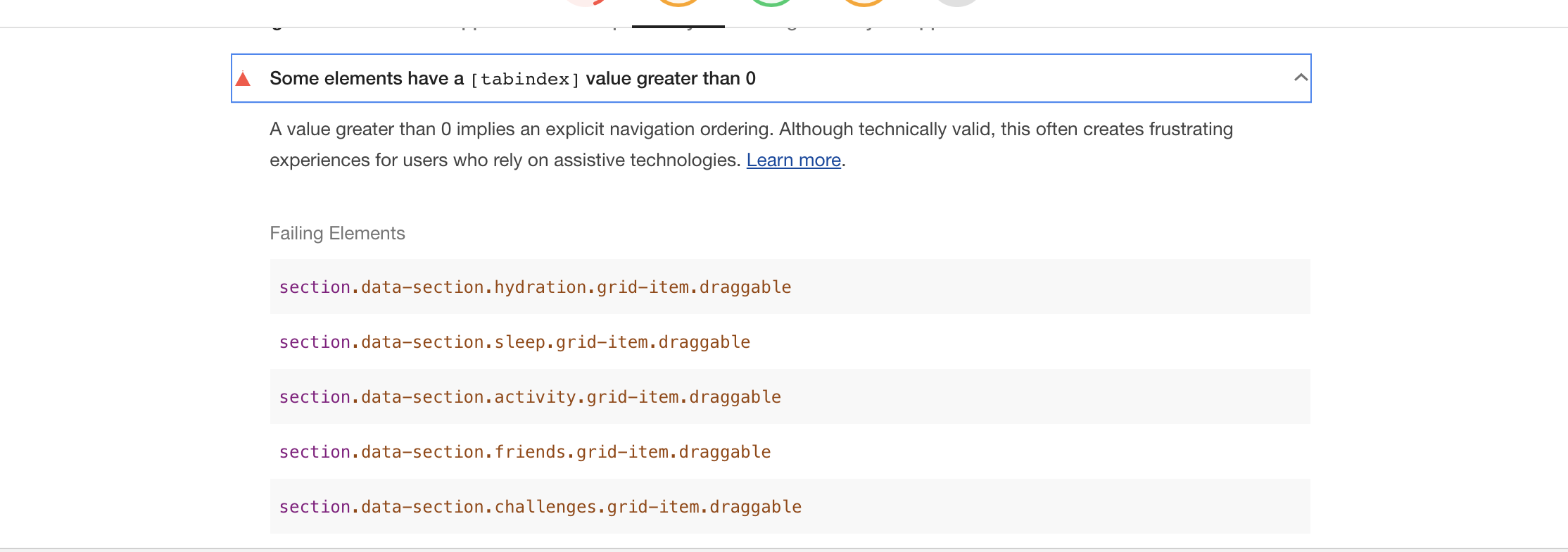 Elements with [tabindex] value greater than 1 · Issue 7