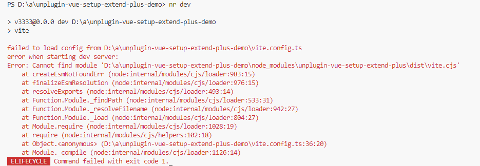 Cannot find module 'dist\vite.cjs' · Issue #11 · chenxch/unplugin-vue ...