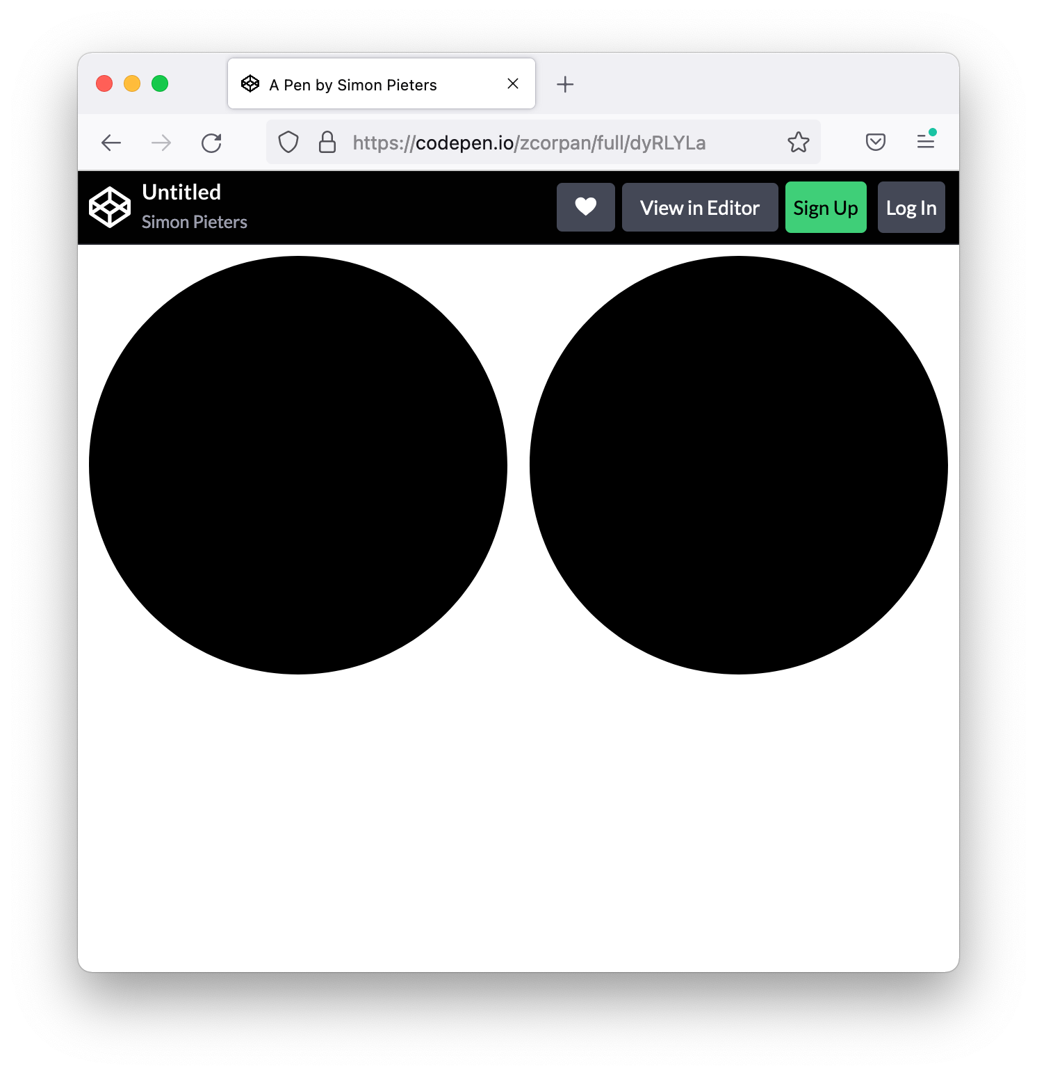 two circles side by side