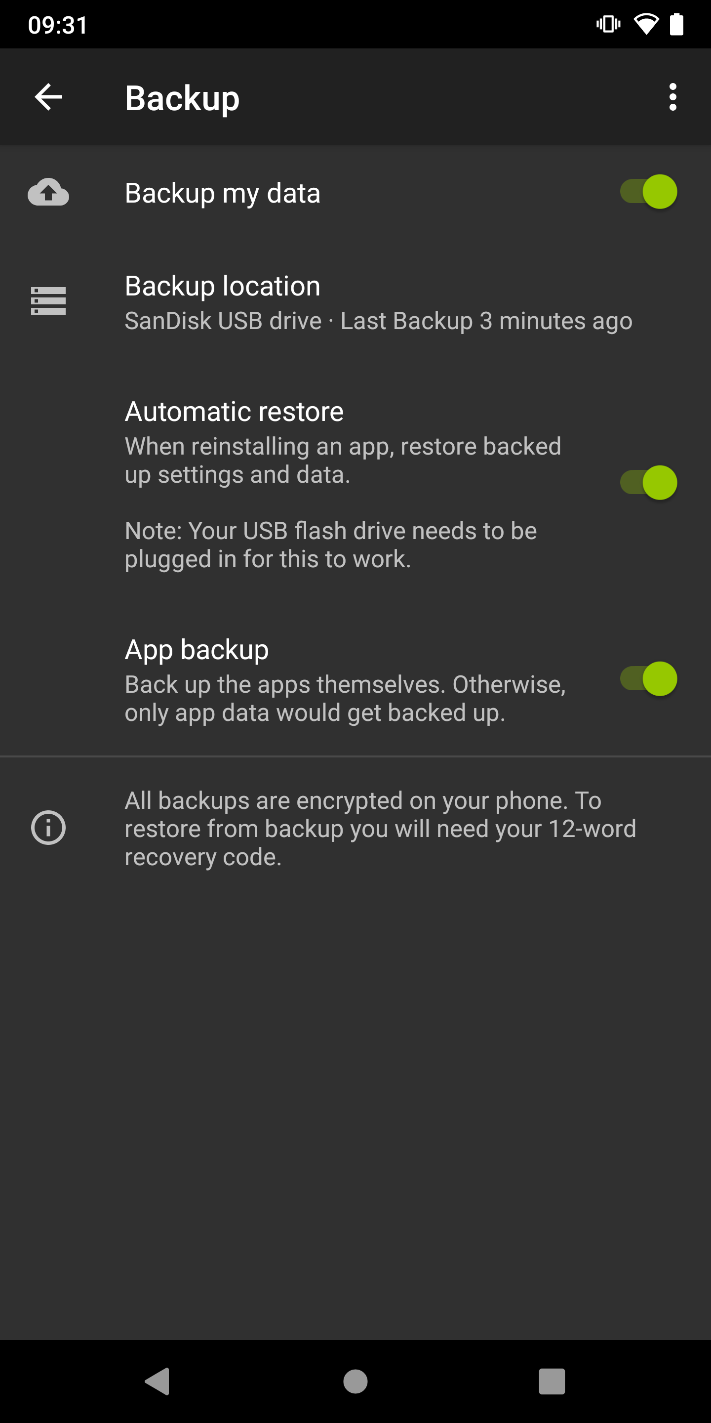 Improve UX for autorestore when using removable storage · Issue 51