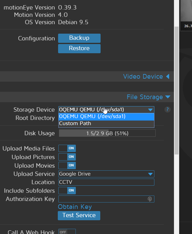 You cant use NAS on rtsp Remote CAM? · Issue 1673 · motioneyeproject
