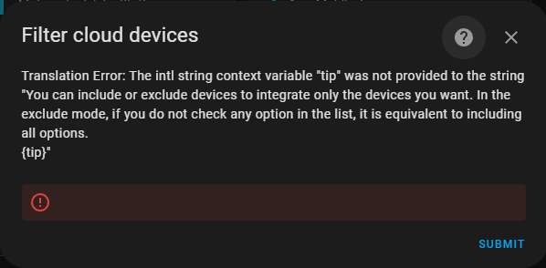 Unable to add integration · Issue #846 · al-one/hass-xiaomi-miot · GitHub