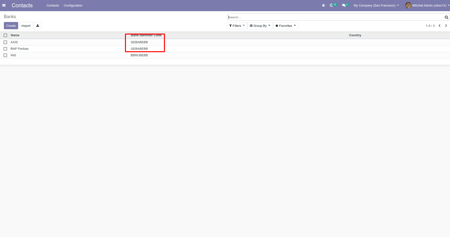 13 0 Wishlist Bank Identifier Code Should Be Unique Issue