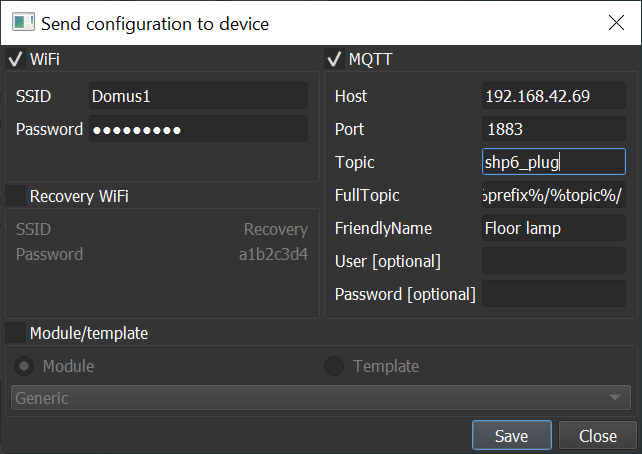 ESP config