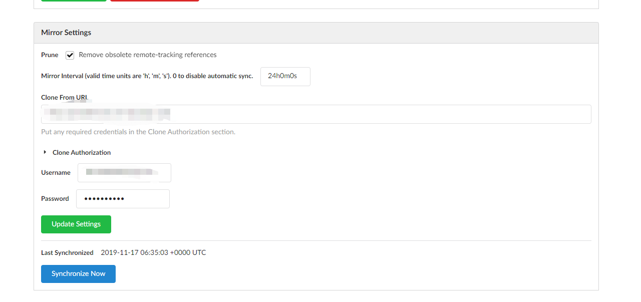 how to change the mirror repository setting Last Synchronized show time as utc+8 · Issue 9050