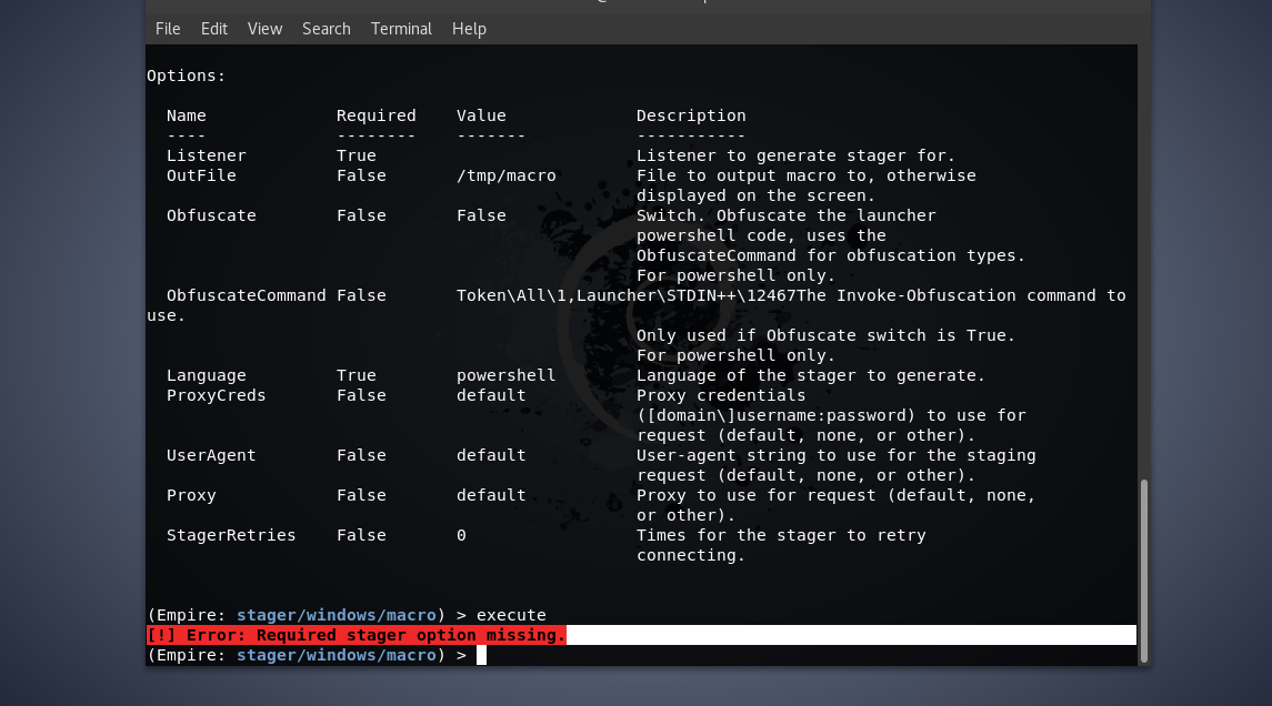 what syntax ,command to use ?? · Issue #812 · EmpireProject/Empire · GitHub