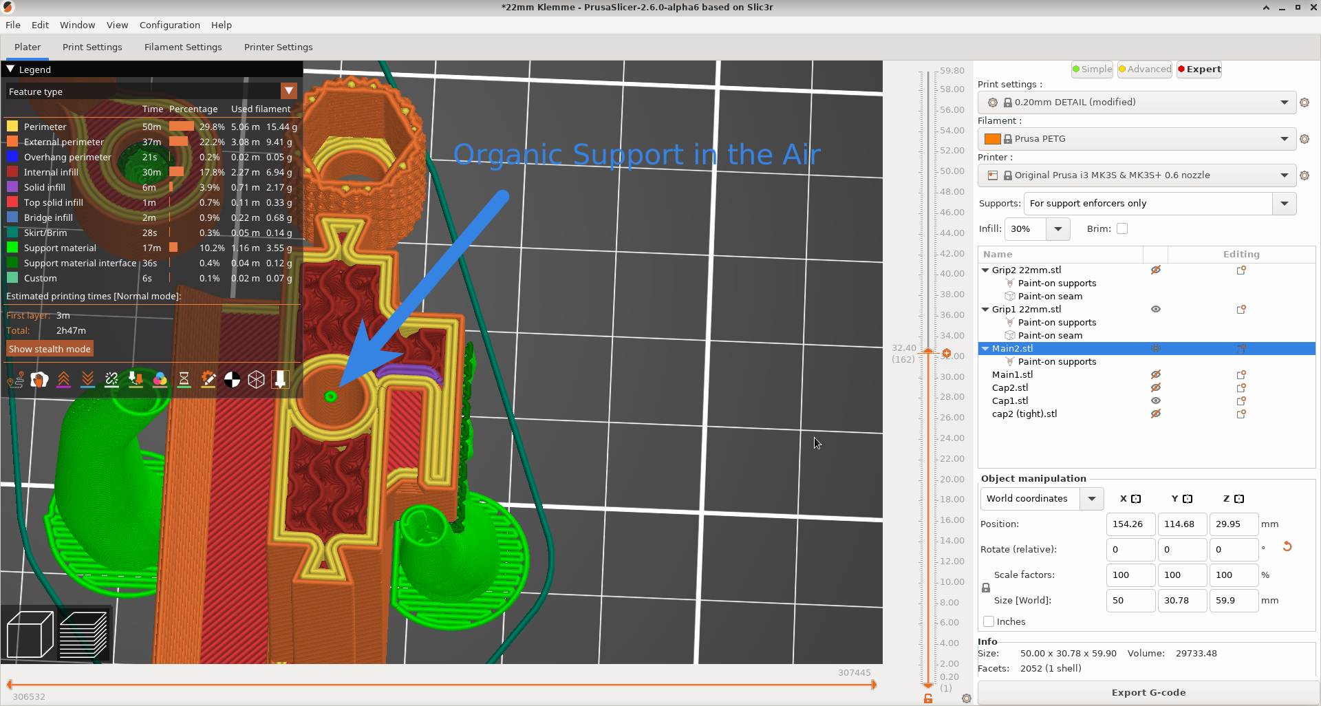 Organic Support Bug Prusaslicer 2.6 - alpha 6 · Issue #10432 · prusa3d ...