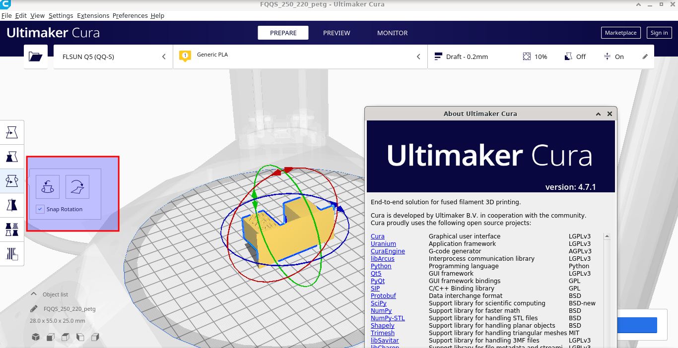 [4.7.1.AppImage] select face align to the build plate · Issue #8490 ...