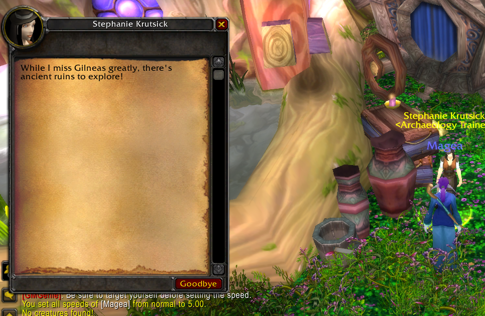 [NPC] Stephanie Krutstick Archaeology trainer Darkshore · Issue