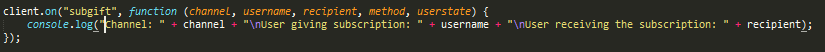 Your script code